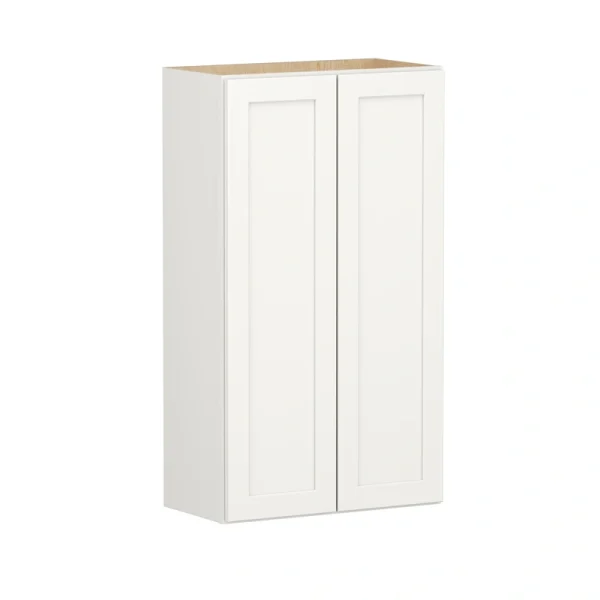 Shenandoah PRO Express Breckenridge 24-in W x 42.125-in H x 12-in D Linen Full Overlay Wall Fully Assembled Plywood Cabinet (Recessed Panel Shaker Door Style)