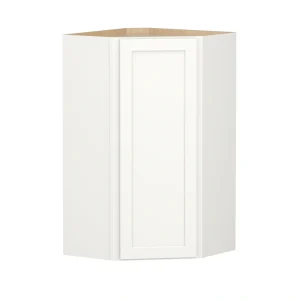 Shenandoah PRO Express Breckenridge 24-in W x 42.125-in H x 15-in D Linen Full Overlay Diagonal Corner Wall Fully Assembled Plywood Cabinet (Recessed Panel Shaker Style)