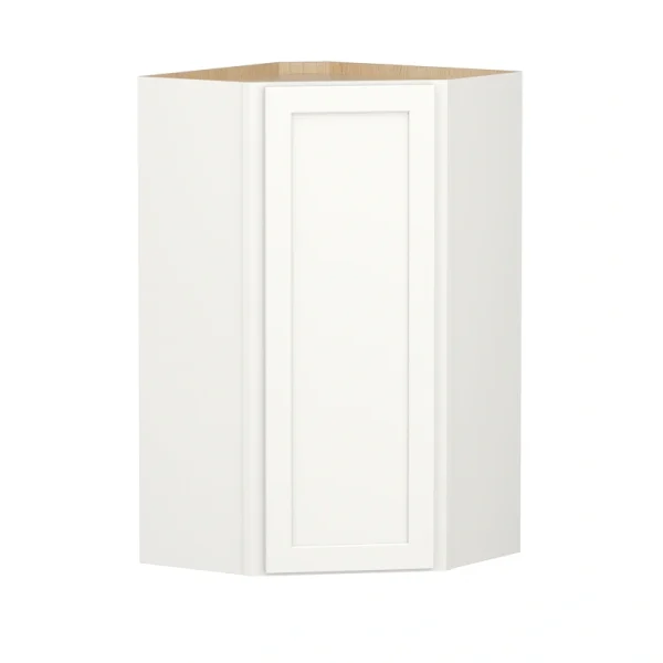 Shenandoah PRO Express Breckenridge 24-in W x 42.125-in H x 15-in D Linen Full Overlay Diagonal Corner Wall Fully Assembled Plywood Cabinet (Recessed Panel Shaker Style)