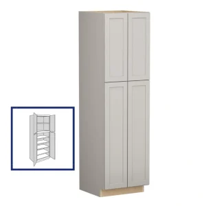 Shenandoah PRO Express Breckenridge 24-in W x 96-in H x 24-in D Stone Pantry Fully Assembled Plywood Cabinet (Recessed Panel Shaker Door Style)
