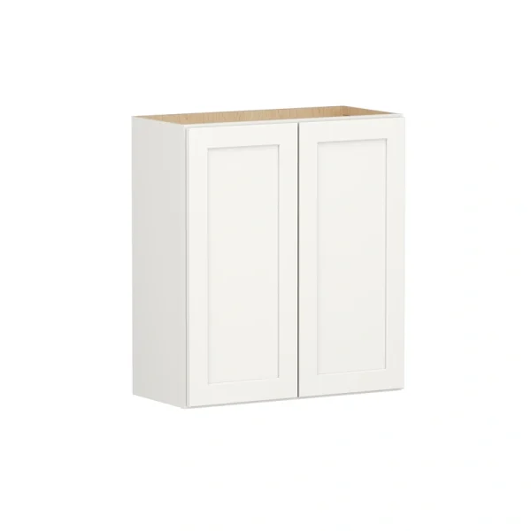 Shenandoah PRO Express Breckenridge 27-in W x 30.125-in H x 12-in D Linen Full Overlay Wall Fully Assembled Plywood Cabinet (Recessed Panel Shaker Door Style)