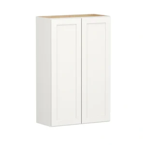 Shenandoah PRO Express Breckenridge 27-in W x 42.125-in H x 12-in D Linen Full Overlay Wall Fully Assembled Plywood Cabinet (Recessed Panel Shaker Door Style)
