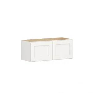 Shenandoah PRO Express Breckenridge 30-in W x 12.125-in H x 12-in D Linen Full Overlay Wall Fully Assembled Plywood Cabinet (Recessed Panel Shaker Door Style)