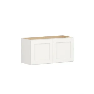 Shenandoah PRO Express Breckenridge 30-in W x 15.125-in H x 12-in D Linen Full Overlay Wall Fully Assembled Plywood Cabinet (Recessed Panel Shaker Door Style)