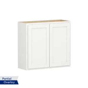 Shenandoah PRO Express Breckenridge 30-in W x 30.125-in H x 12-in D Linen Partial Overlay Wall Fully Assembled Plywood Cabinet (Recessed Panel Shaker Door Style)