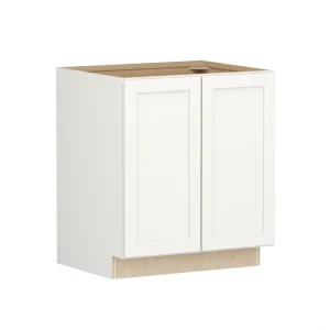 Shenandoah PRO Express Breckenridge 30-in W x 34.5-in H x 24-in D Linen Full Overlay Base Fully Assembled Plywood Cabinet (Recessed Panel Shaker Door Style)