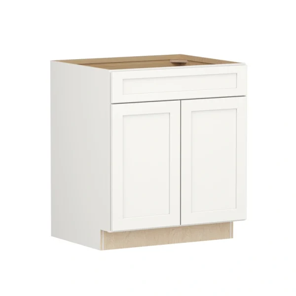 Shenandoah PRO Express Breckenridge 30-in W x 34.5-in H x 24-in D Linen Full Overlay Sink Base Fully Assembled Plywood Cabinet (Recessed Panel Shaker Style)