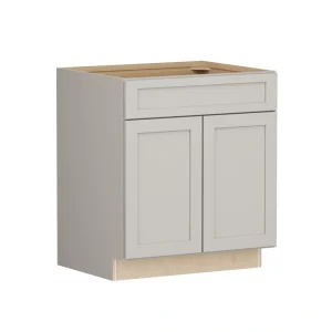 Shenandoah PRO Express Breckenridge 30-in W x 34.5-in H x 24-in D Stone Full Overlay 1-Drawer Base Fully Assembled Plywood Cabinet (Recessed Panel Shaker Style)
