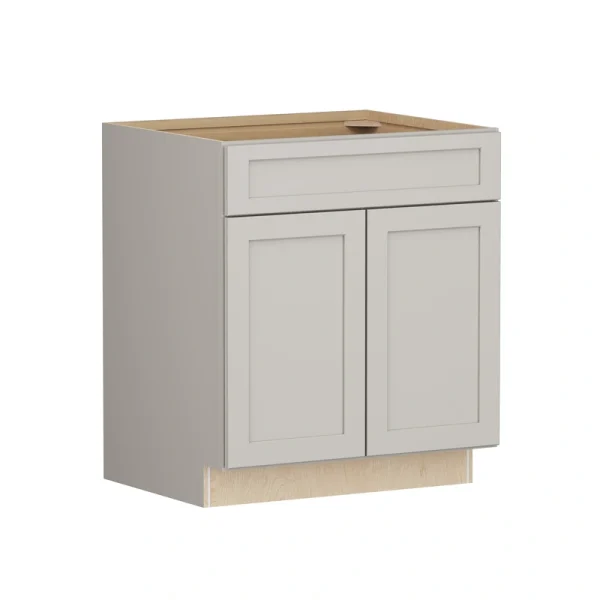 Shenandoah PRO Express Breckenridge 30-in W x 34.5-in H x 24-in D Stone Full Overlay 1-Drawer Base Fully Assembled Plywood Cabinet (Recessed Panel Shaker Style)