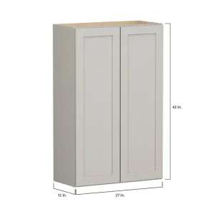 Shenandoah PRO Express Breckenridge 30-in W x 42.125-in H x 12-in D Stone Full Overlay Wall Fully Assembled Plywood Cabinet (Recessed Panel Shaker Door Style)