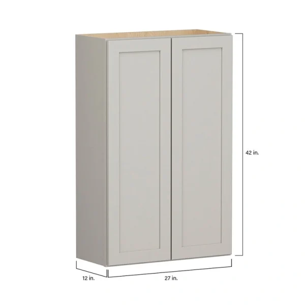 Shenandoah PRO Express Breckenridge 30-in W x 42.125-in H x 12-in D Stone Full Overlay Wall Fully Assembled Plywood Cabinet (Recessed Panel Shaker Door Style)