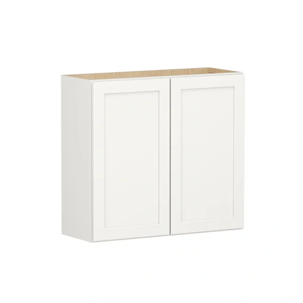 Shenandoah PRO Express Breckenridge 33-in W x 30.125-in H x 12-in D Linen Full Overlay Wall Fully Assembled Plywood Cabinet (Recessed Panel Shaker Door Style)