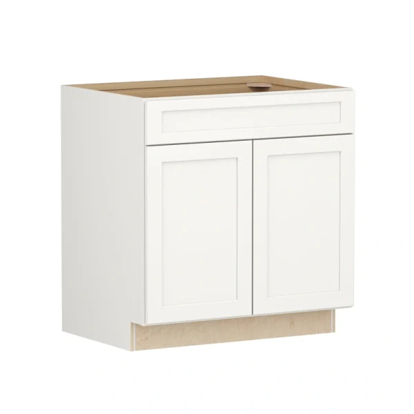 Shenandoah PRO Express Breckenridge 33-in W x 34.5-in H x 24-in D Linen Full Overlay 1-Drawer Base Fully Assembled Plywood Cabinet (Recessed Panel Shaker Style)