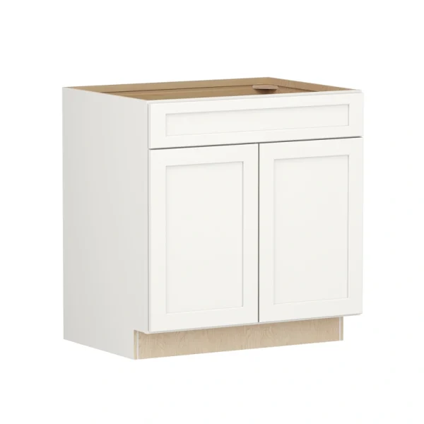 Shenandoah PRO Express Breckenridge 33-in W x 34.5-in H x 24-in D Linen Full Overlay Sink Base Fully Assembled Plywood Cabinet (Recessed Panel Shaker Style)