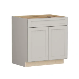 Shenandoah PRO Express Breckenridge 33-in W x 34.5-in H x 24-in D Stone Full Overlay 1-Drawer Base Fully Assembled Plywood Cabinet (Recessed Panel Shaker Style)