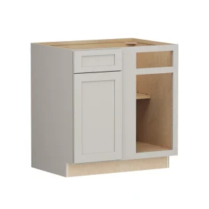 Shenandoah PRO Express Breckenridge 33-in W x 35.4-in H x 24-in D Stone Full Overlay Blind 1-Drawer Corner Base Fully Assembled Plywood Cabinet (Recessed Panel Shaker Style)
