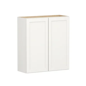 Shenandoah PRO Express Breckenridge 33-in W x 36.125-in H x 12-in D Linen Full Overlay Wall Fully Assembled Plywood Cabinet (Recessed Panel Shaker Door Style)