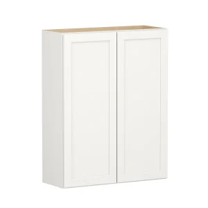 Shenandoah PRO Express Breckenridge 33-in W x 42.125-in H x 12-in D Linen Full Overlay Wall Fully Assembled Plywood Cabinet (Recessed Panel Shaker Door Style)
