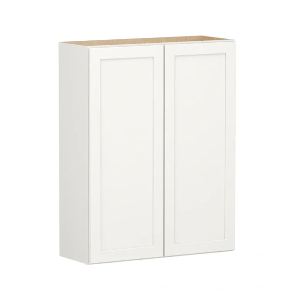 Shenandoah PRO Express Breckenridge 33-in W x 42.125-in H x 12-in D Linen Full Overlay Wall Fully Assembled Plywood Cabinet (Recessed Panel Shaker Door Style)