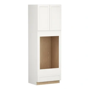 Shenandoah PRO Express Breckenridge 33-in W x 96-in H x 24-in D Linen Full Overlay 1-Drawer Double Oven Base Fully Assembled Plywood Cabinet (Recessed Panel Shaker Style)