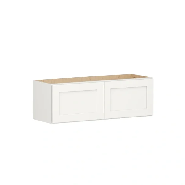 Shenandoah PRO Express Breckenridge 36-in W x 12.125-in H x 12-in D Linen Full Overlay Wall Fully Assembled Plywood Cabinet (Recessed Panel Shaker Door Style)