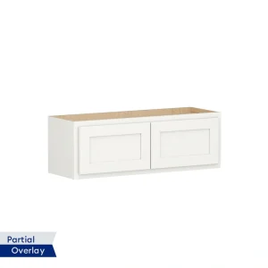 Shenandoah PRO Express Breckenridge 36-in W x 12.125-in H x 12-in D Linen Partial Overlay Wall Fully Assembled Plywood Cabinet (Recessed Panel Shaker Door Style)