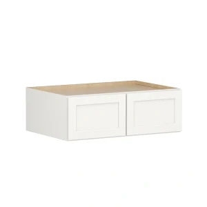Shenandoah PRO Express Breckenridge 36-in W x 12.125-in H x 24-in D Linen Full Overlay Wall Fully Assembled Plywood Cabinet (Recessed Panel Shaker Door Style)