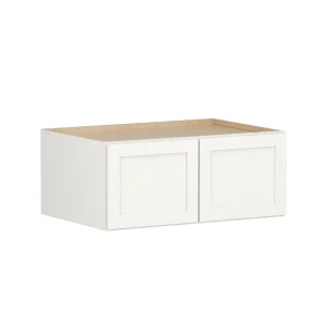 Shenandoah PRO Express Breckenridge 36-in W x 15.125-in H x 24-in D Linen Full Overlay Wall Fully Assembled Plywood Cabinet (Recessed Panel Shaker Door Style)