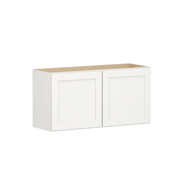 Shenandoah PRO Express Breckenridge 36-in W x 18.125-in H x 12-in D Linen Full Overlay Wall Fully Assembled Plywood Cabinet (Recessed Panel Shaker Door Style)