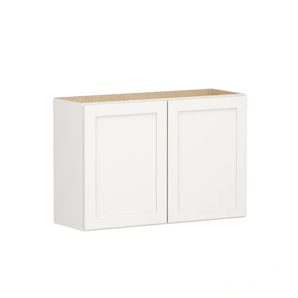 Shenandoah PRO Express Breckenridge 36-in W x 24.5-in H x 12-in D Linen Full Overlay Wall Fully Assembled Plywood Cabinet (Recessed Panel Shaker Door Style)