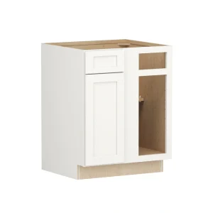 Shenandoah PRO Express Breckenridge 36-in W x 34.5-in H x 24-in D Linen Blind 1-Drawer Corner Base Fully Assembled Plywood Cabinet (Recessed Panel Shaker Style)