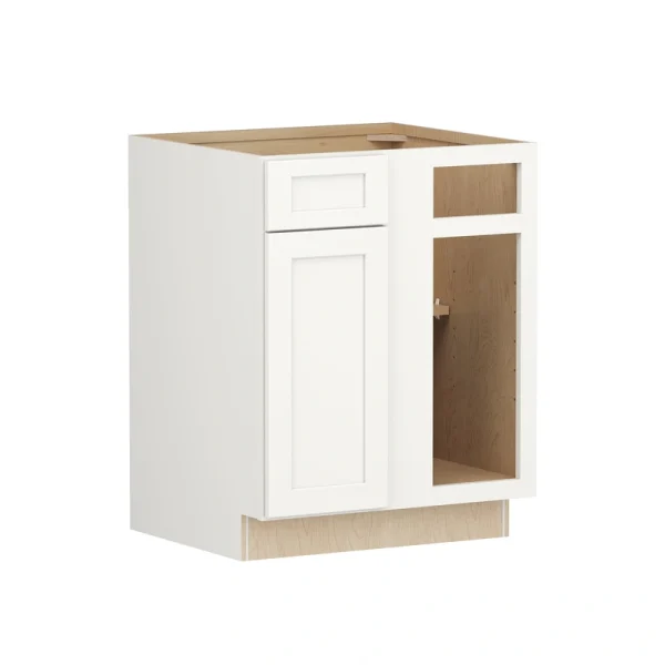 Shenandoah PRO Express Breckenridge 36-in W x 34.5-in H x 24-in D Linen Blind 1-Drawer Corner Base Fully Assembled Plywood Cabinet (Recessed Panel Shaker Style)