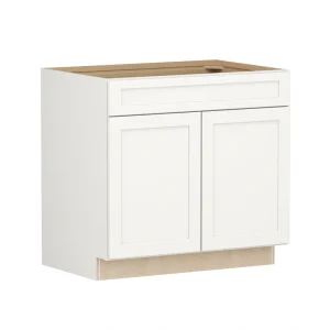 Shenandoah PRO Express Breckenridge 36-in W x 34.5-in H x 24-in D Linen Full Overlay 1-Drawer Base Fully Assembled Plywood Cabinet (Recessed Panel Shaker Style)