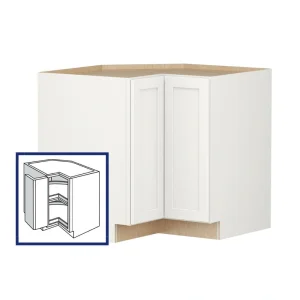 Shenandoah PRO Express Breckenridge 36-in W x 34.5-in H x 24-in D Linen Full Overlay Lazy Susan Corner Base Fully Assembled Plywood Cabinet (Recessed Panel Shaker Style) T726917878