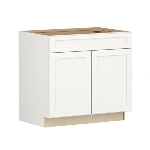 Shenandoah PRO Express Breckenridge 36-in W x 34.5-in H x 24-in D Linen Full Overlay Sink Base Fully Assembled Plywood Cabinet (Recessed Panel Shaker Style)