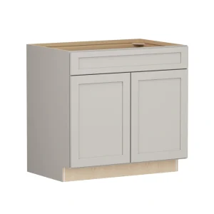 Shenandoah PRO Express Breckenridge 36-in W x 34.5-in H x 24-in D Stone Full Overlay 1-Drawer Base Fully Assembled Plywood Cabinet (Recessed Panel Shaker Style)
