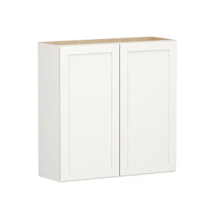 Shenandoah PRO Express Breckenridge 36-in W x 36.125-in H x 12-in D Linen Full Overlay Wall Fully Assembled Plywood Cabinet (Recessed Panel Shaker Door Style)