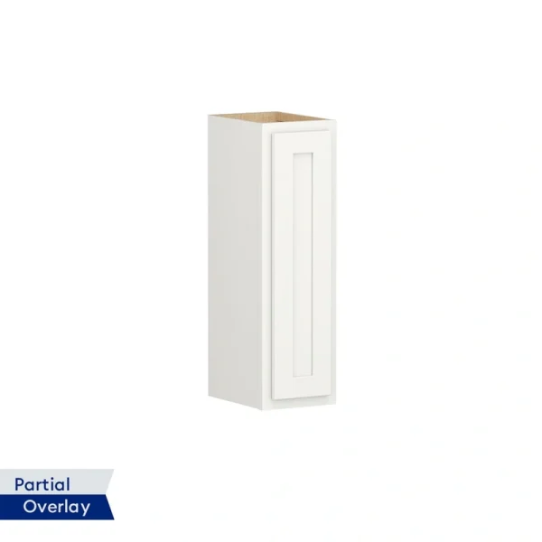 Shenandoah PRO Express Breckenridge 9-in W x 30.125-in H x 12-in D Linen Partial Overlay Wall Fully Assembled Plywood Cabinet (Recessed Panel Shaker Door Style)