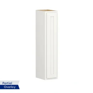 Shenandoah PRO Express Breckenridge 9-in W x 42.125-in H x 12-in D Linen Partial Overlay Wall Fully Assembled Plywood Cabinet (Recessed Panel Shaker Door Style)