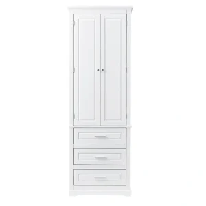 Siavonce 15.7-in W x 70-in H Mdf White Freestanding or Wall-mount Utility Storage Cabinet