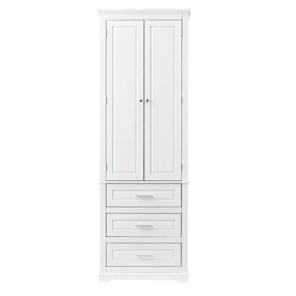 Siavonce 15.7-in W x 70-in H Mdf White Freestanding or Wall-mount Utility Storage Cabinet