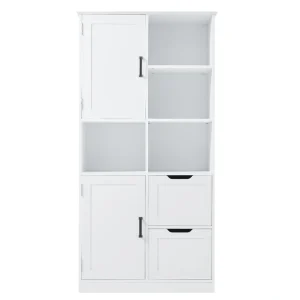 Siavonce 16-in W x 62-in H Mdf White Freestanding or Wall-mount Utility Storage Cabinet
