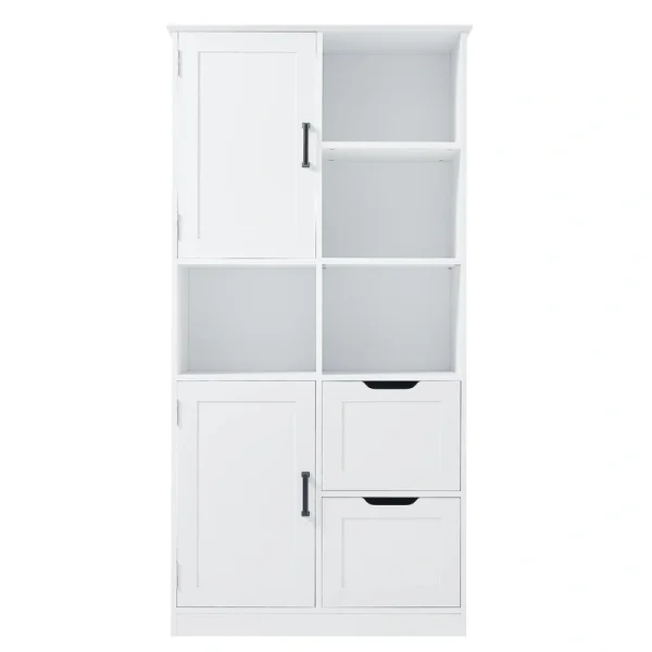 Siavonce 16-in W x 62-in H Mdf White Freestanding or Wall-mount Utility Storage Cabinet