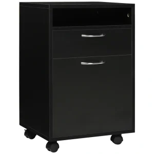 Siavonce Black 1-Shelf Office Cabinet