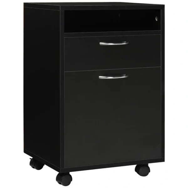 Siavonce Black 1-Shelf Office Cabinet