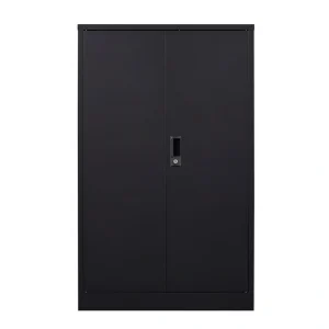 Siavonce Black 3-Shelf Office Cabinet