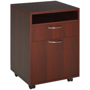 Siavonce Brown 1-Shelf Office Cabinet