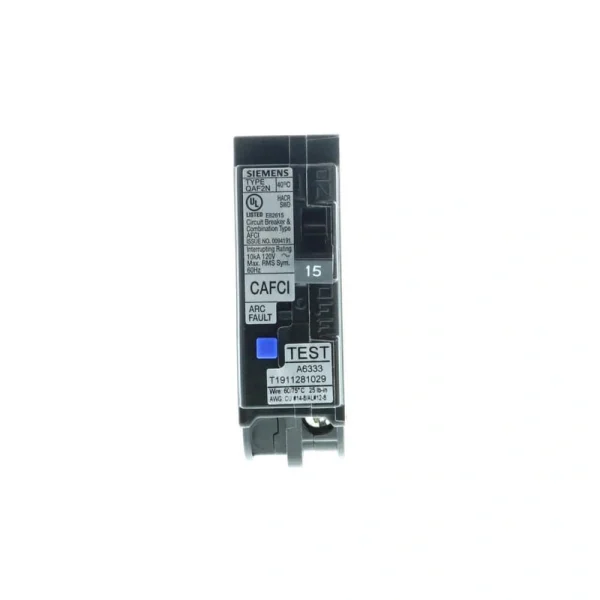 Siemens 15 Amp 1-Pole Combination AFCI Plug-On Neutral Circuit Breaker