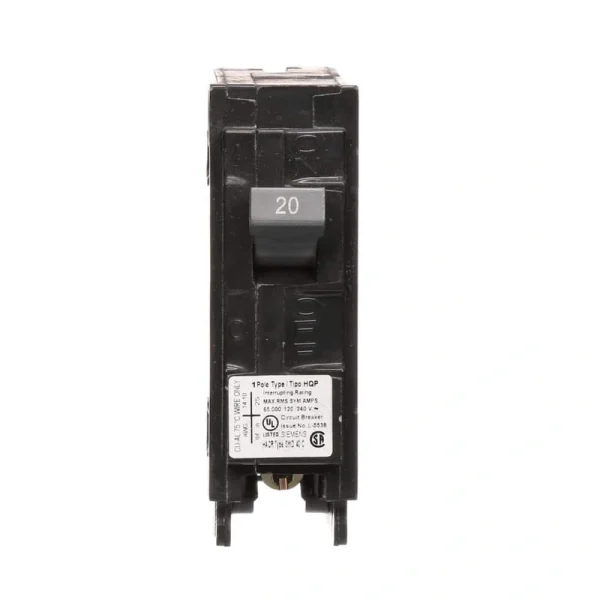 Siemens 20 Amp 1-Pole 65 kA Type HQP Circuit Breaker