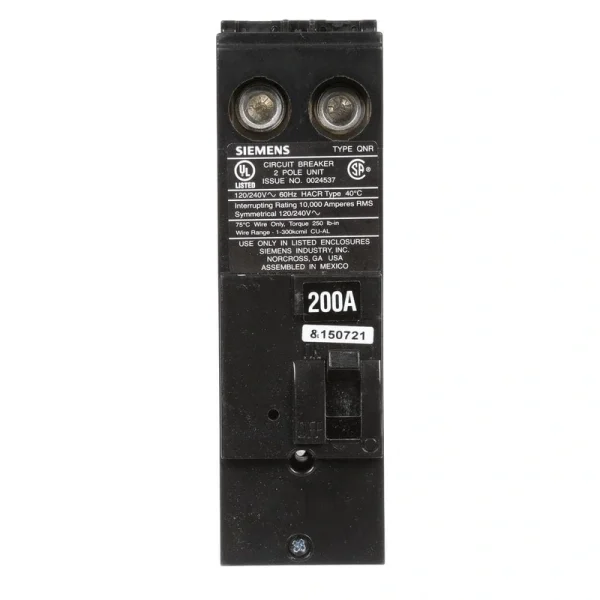 Siemens 200 Amp 2-Pole 10kA Type QN Reverse Handle Main Breaker